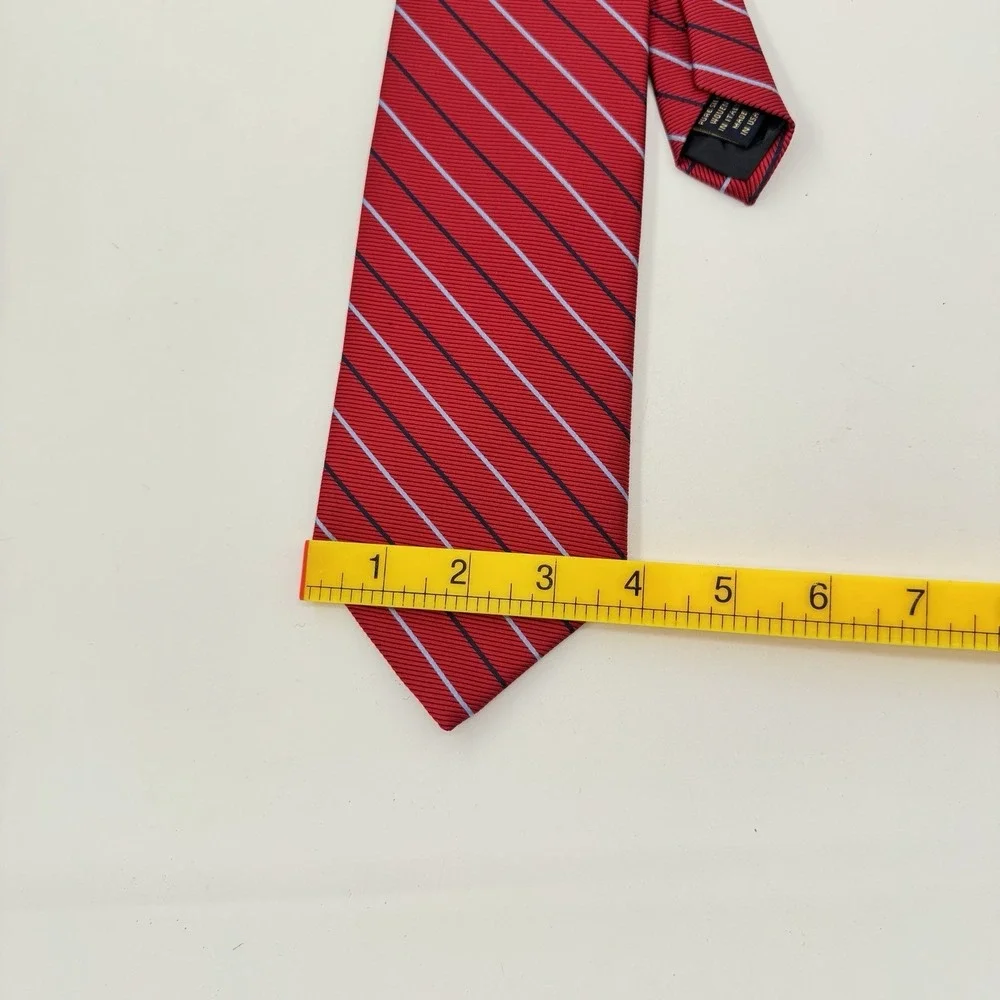 Brooks Brothers Red Rep Stripe 100% Silk Tie 3.75 Classic Wide USA Made 61